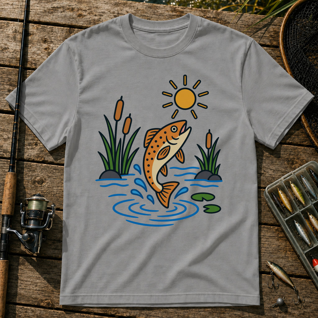 Jumping Fish T-Shirt in Grey