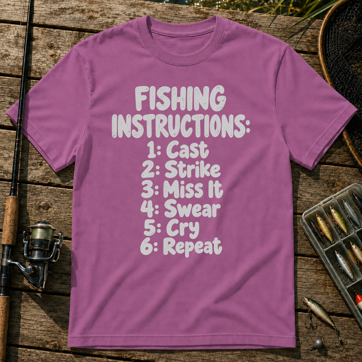 Instructions T-Shirt in Berry