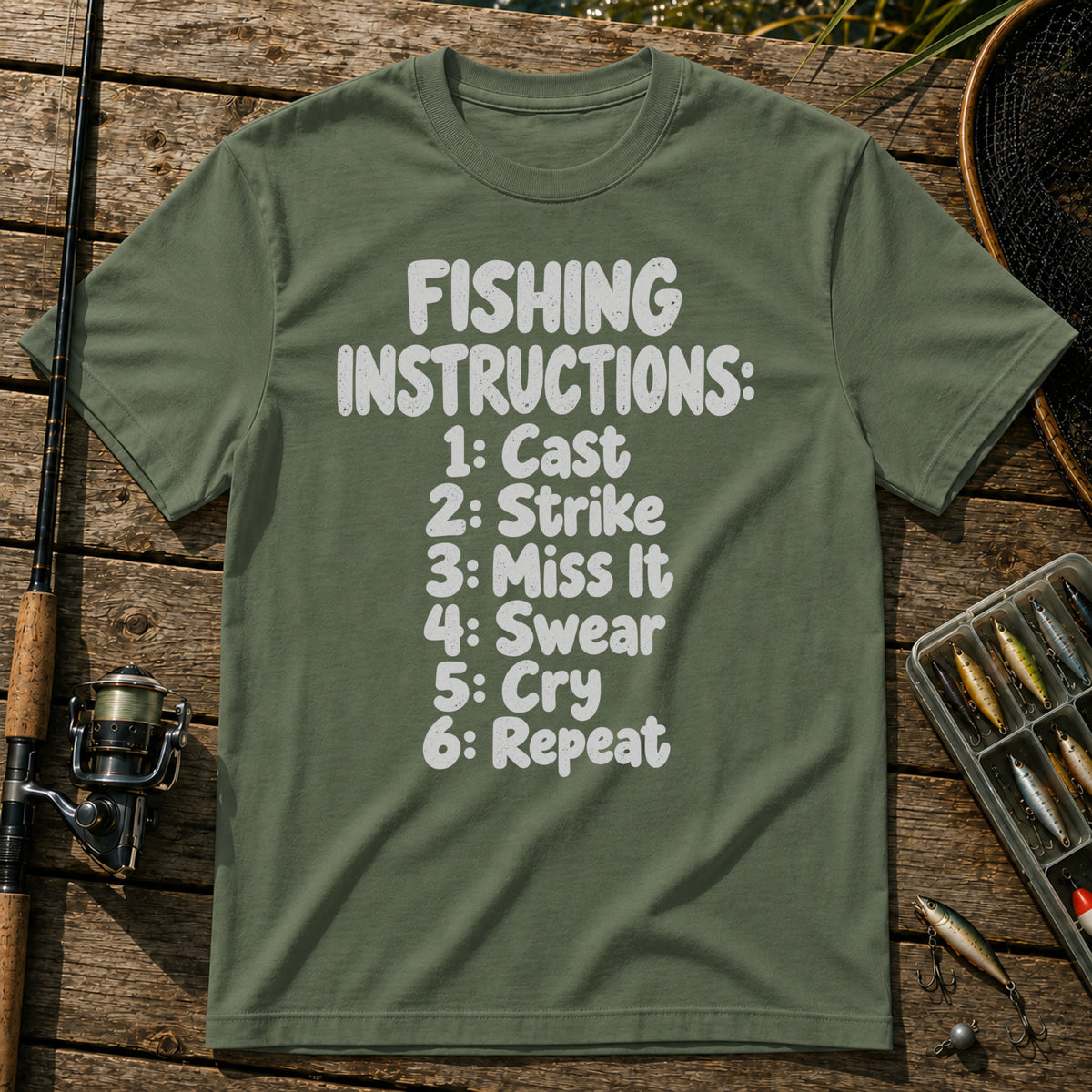 Instructions T-Shirt in Military