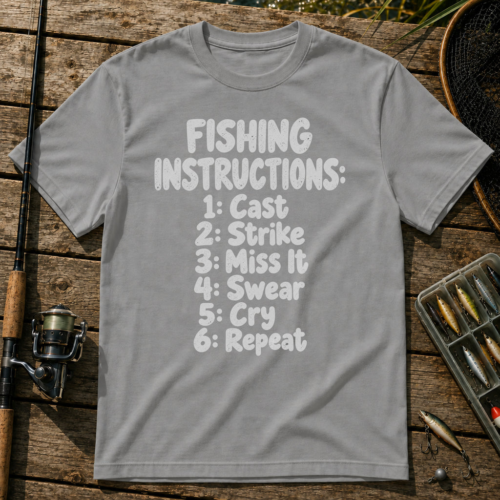 Instructions T-Shirt in Grey