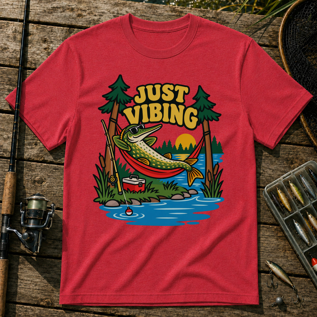 Lying Down T-Shirt in Red
