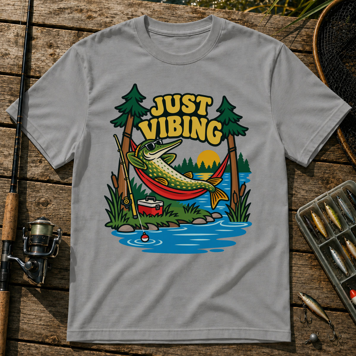 Lying Down T-Shirt in Grey