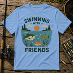 Swimming With Friends T-Shirt in Blue