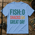 FISH: 0. SNACKS: 6. GREAT DAY T-Shirt in Blue