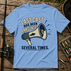 Last Cast Announce T-Shirt in Blue
