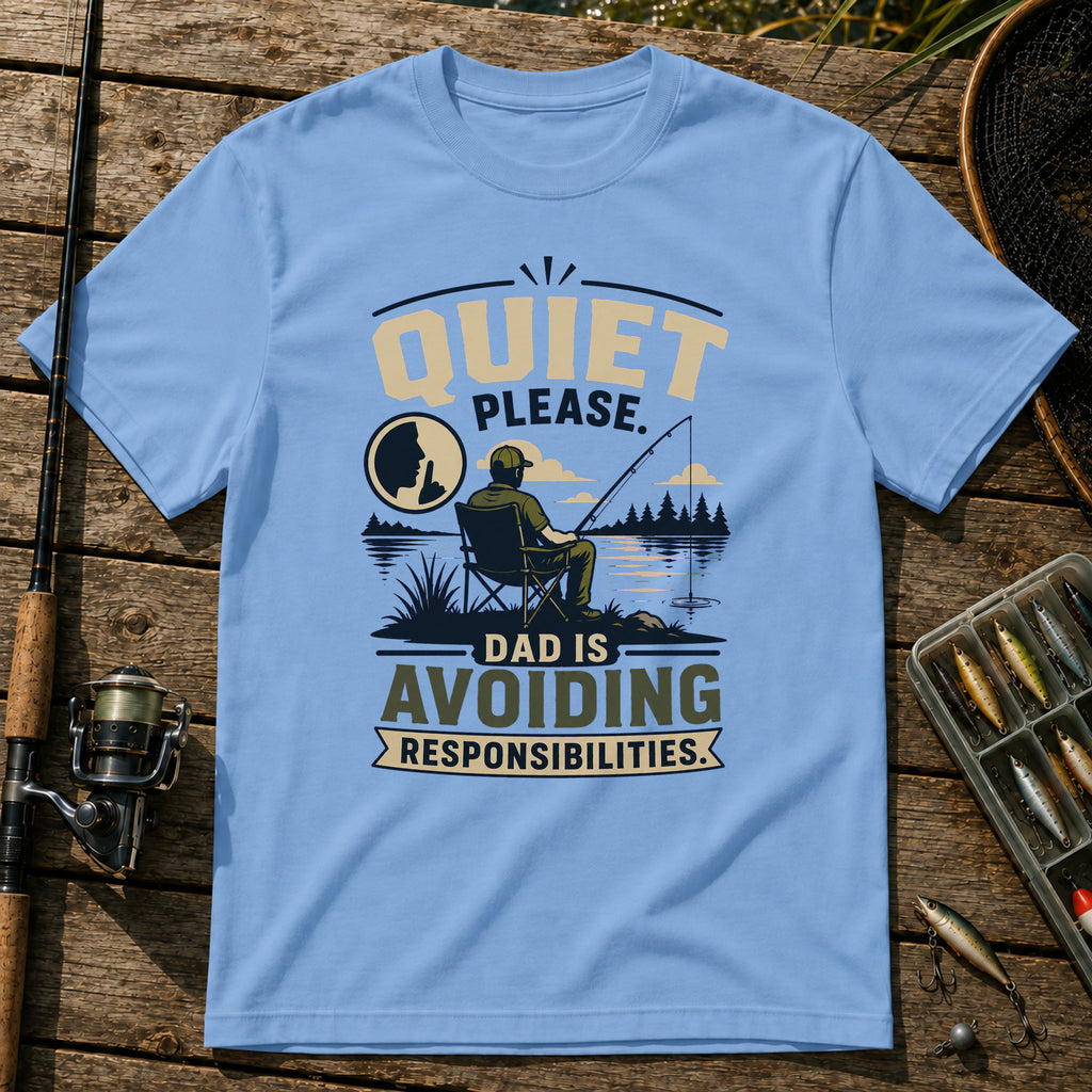 Quiet Please T-Shirt in Blue