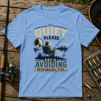 Quiet Please T-Shirt in Blue