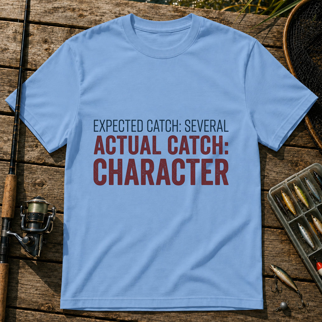 EXPECTED CATCH: SEVERAL. ACTUAL CATCH: CHARACTER Typography T-Shirt in Blue