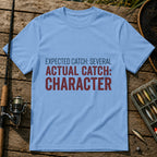 EXPECTED CATCH: SEVERAL. ACTUAL CATCH: CHARACTER Typography T-Shirt in Blue