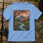 Cherry Blossom Setting T-Shirt in Blue