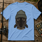 Straight Face Fish T-Shirt in Blue