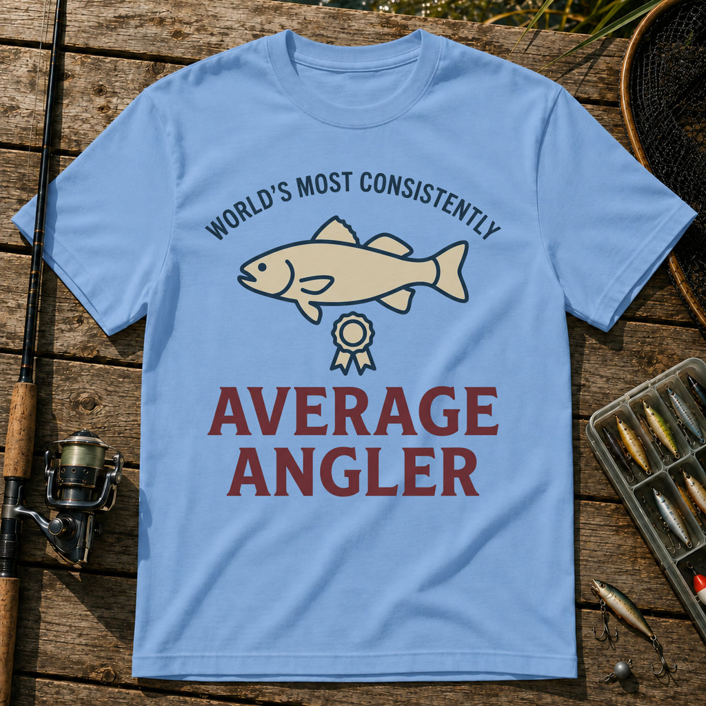 WORLD'S MOST CONSISTENTLY AVERAGE ANGLER T-Shirt in Blue