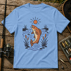 Fish Jump T-Shirt in Blue