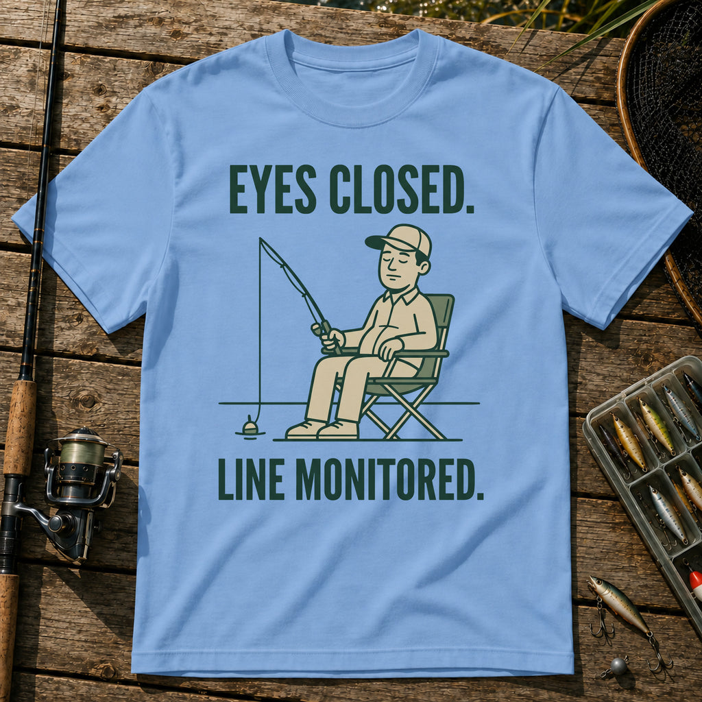 EYES CLOSED. LINE MONITORED. T-Shirt in Blue