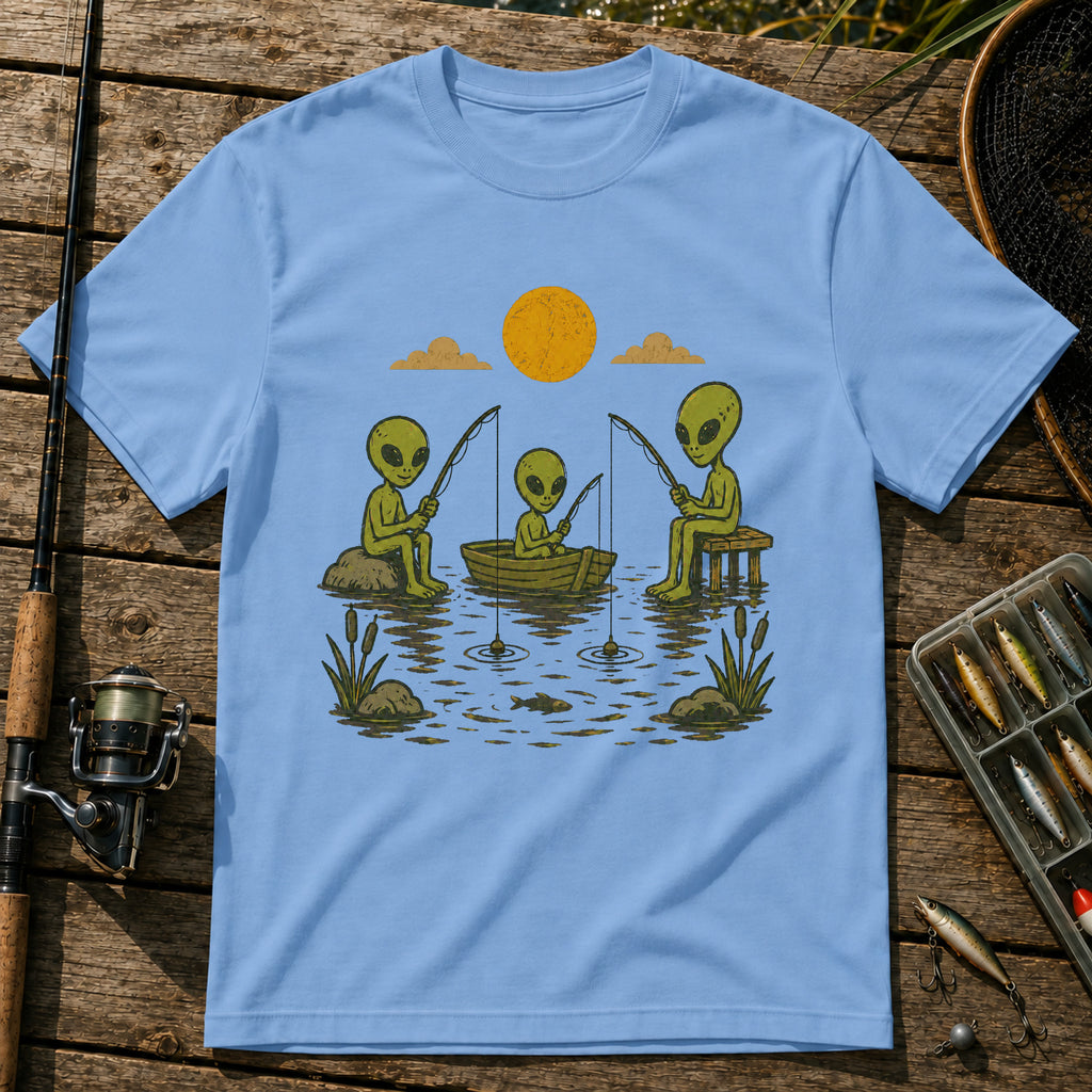 Alien Fishing T-Shirt in Blue