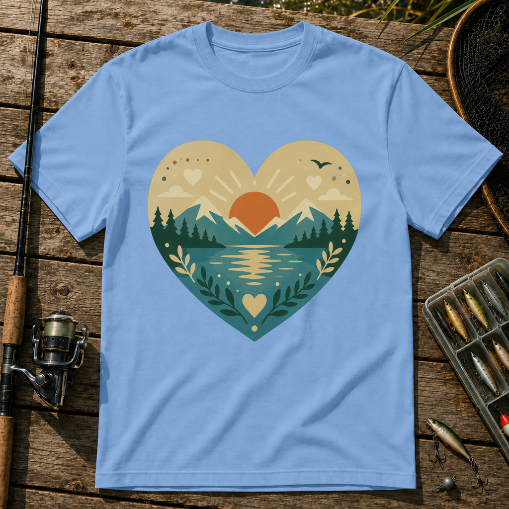 Lake Heart T-Shirt in Blue
