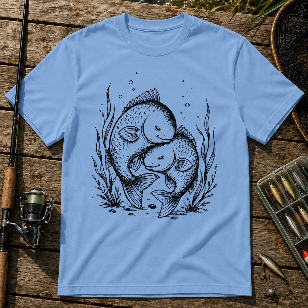 Cuddling Fish T-Shirt in Blue