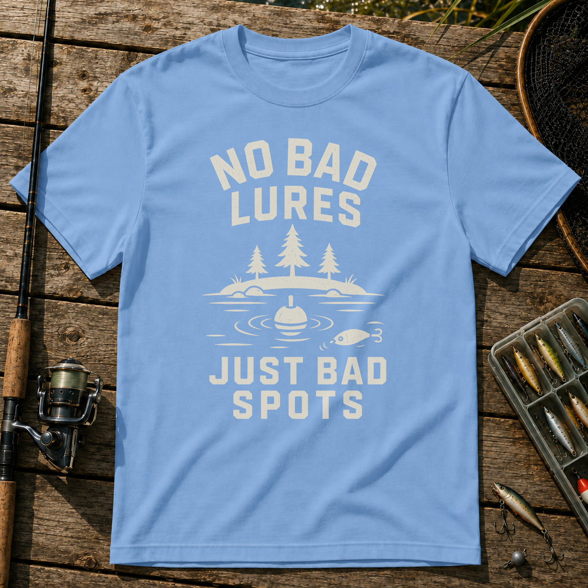 No Bad Lures T-Shirt in Blue
