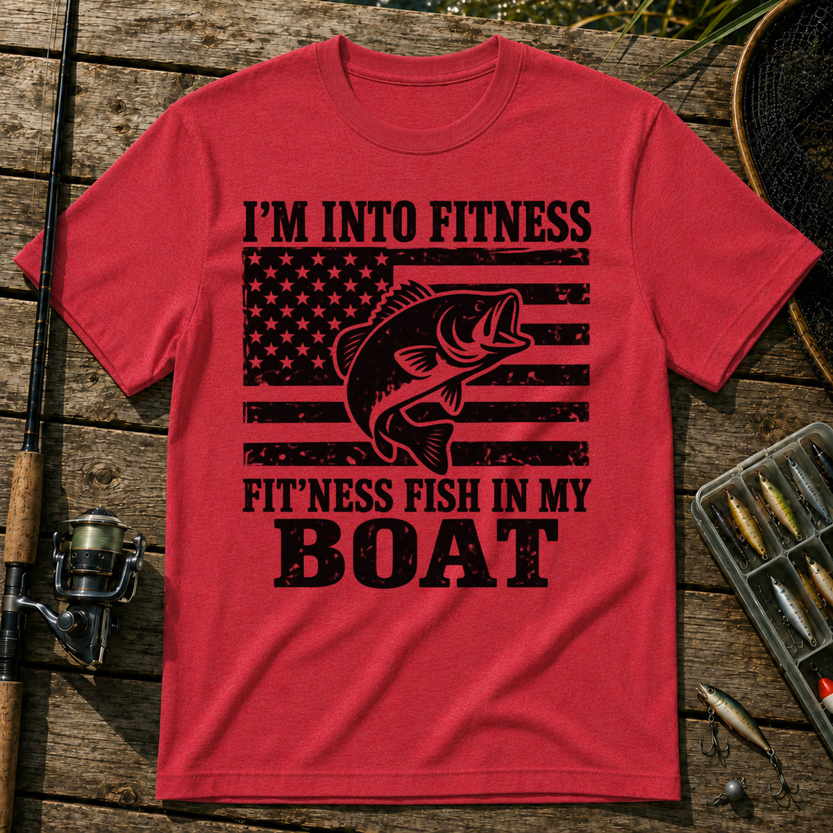 Fitness US T-Shirt in Red