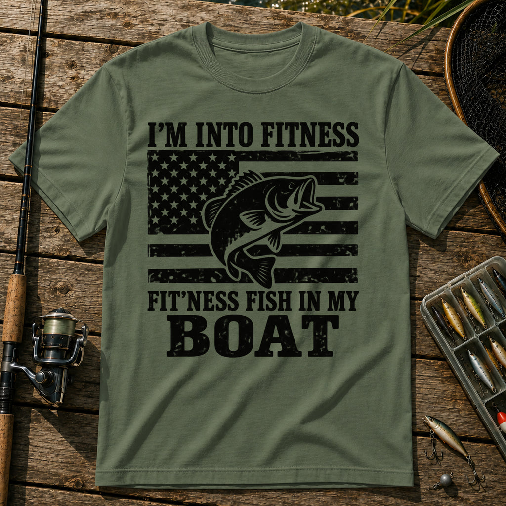 Fitness US T-Shirt in Military