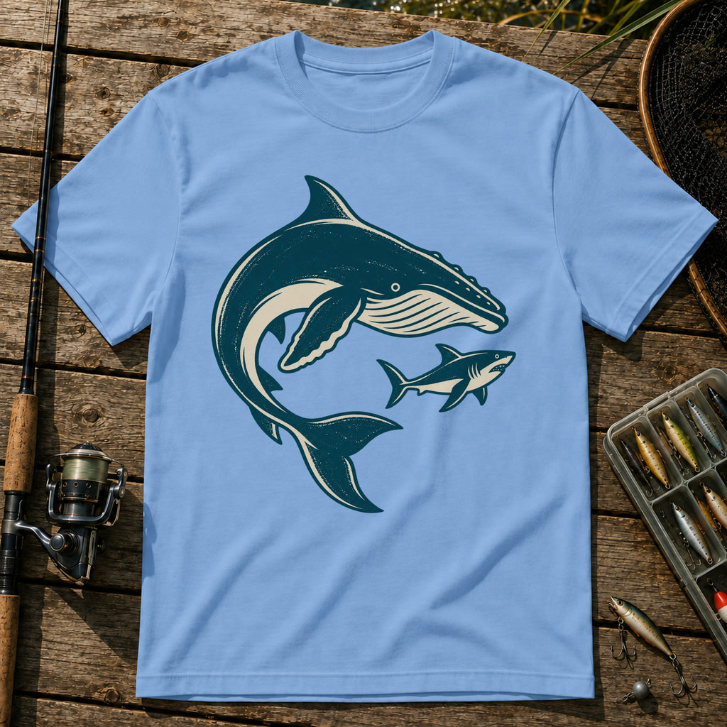 Whale And Shark T-Shirt in Blue