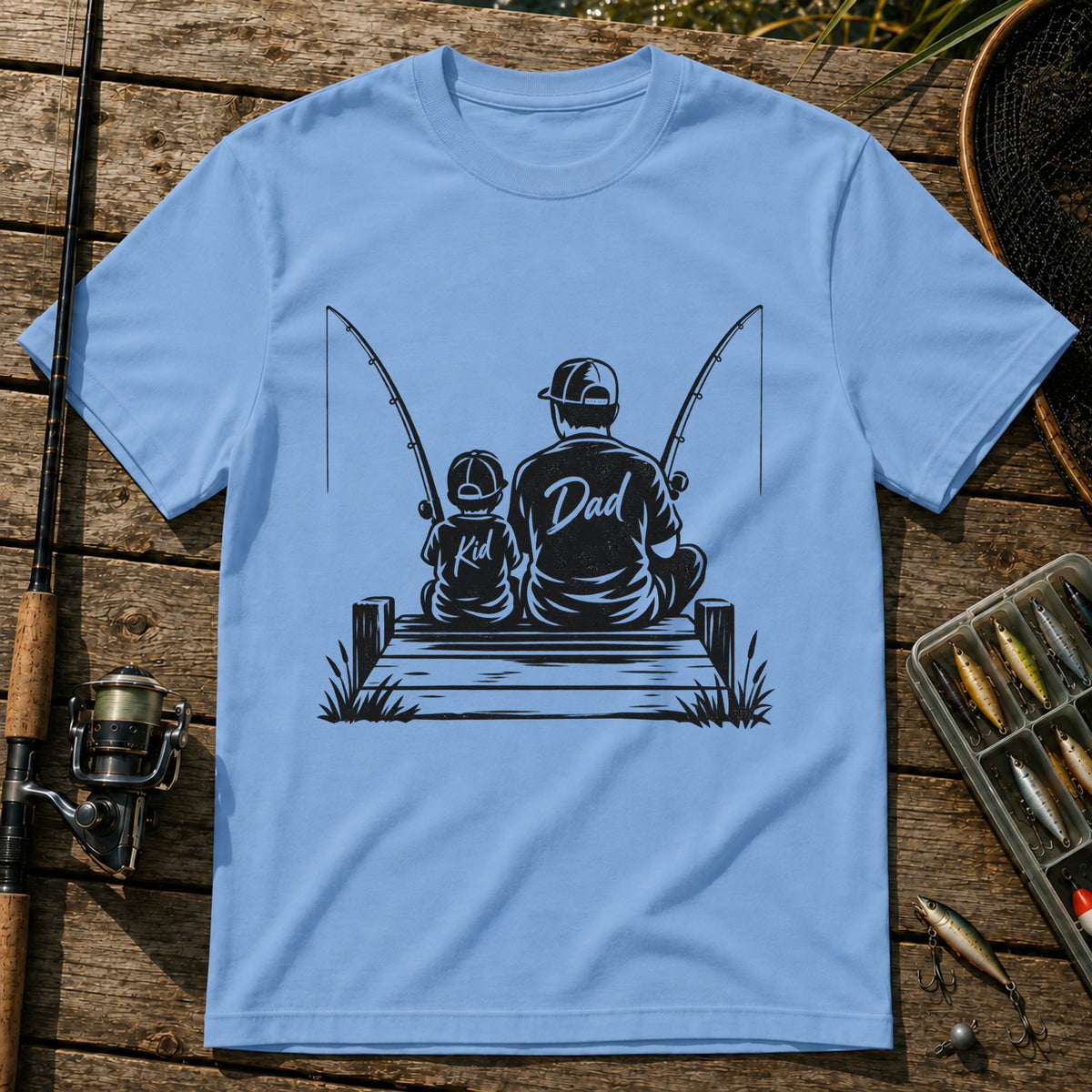 Dad and Kid T-Shirt in Blue