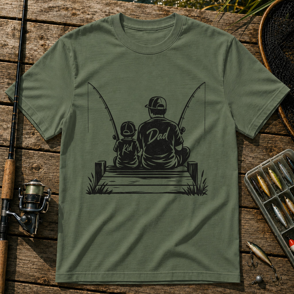 Dad and Kid T-Shirt in Military