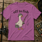 Off To Fish T-Shirt in Berry