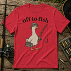 Off To Fish T-Shirt in Red