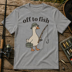 Off To Fish T-Shirt in Grey