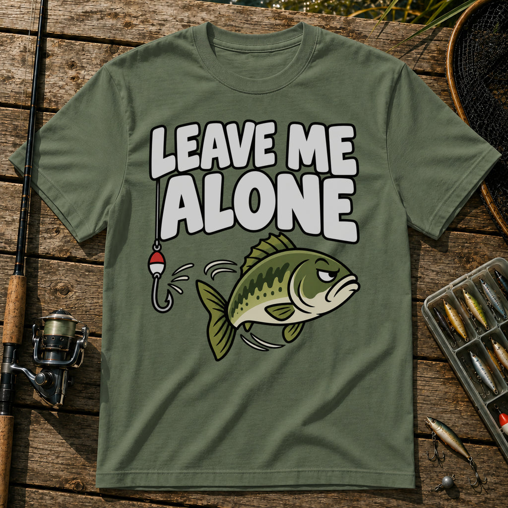 Fish Leave Alone T-Shirt in Military