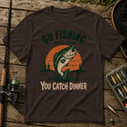 Go Fishing T-Shirt in Brown