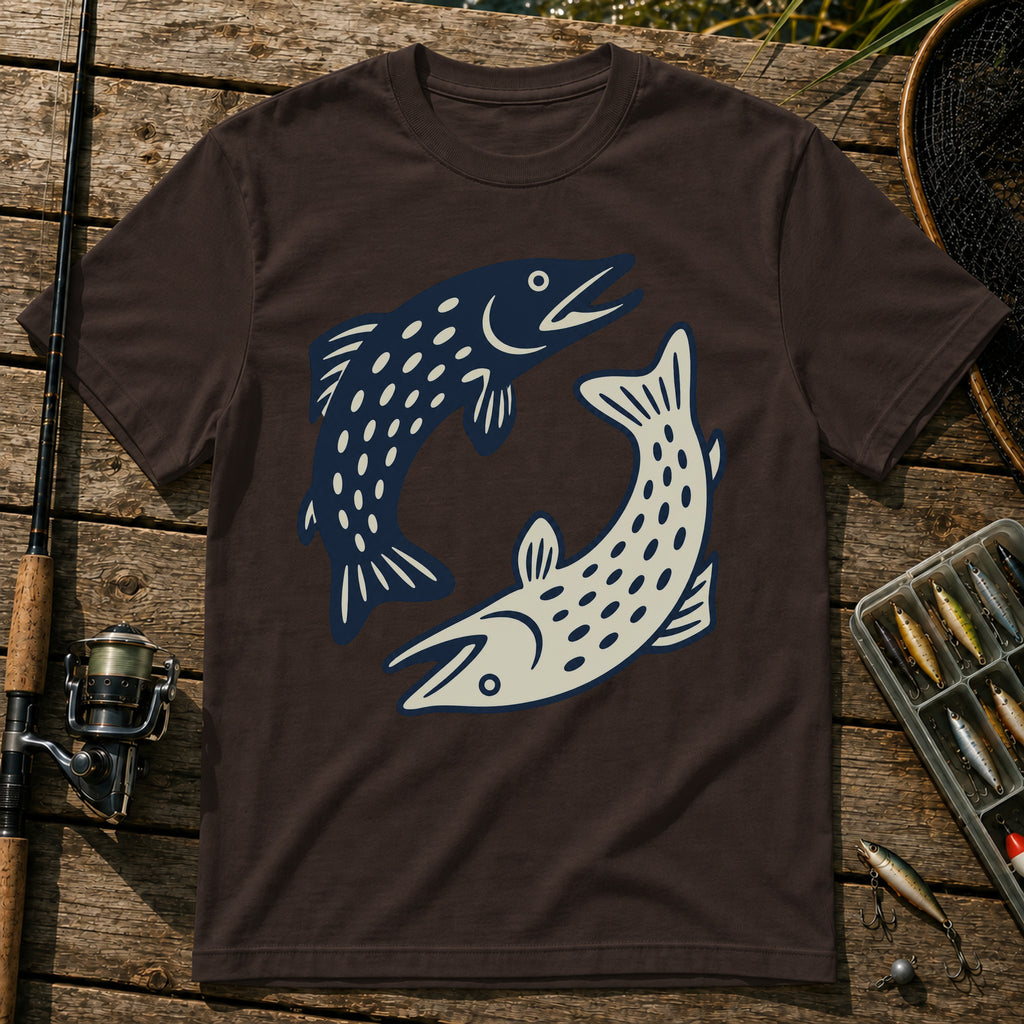 Yin And Yang T-Shirt in Brown