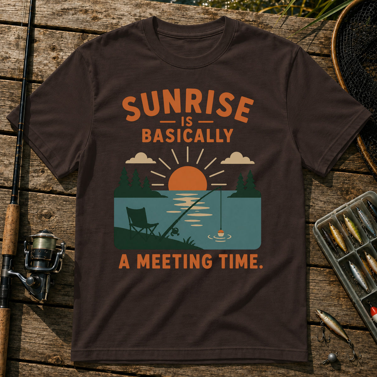 Sunrise Meeting T-Shirt in Brown