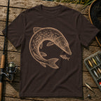 Fish Sizes T-Shirt in Brown