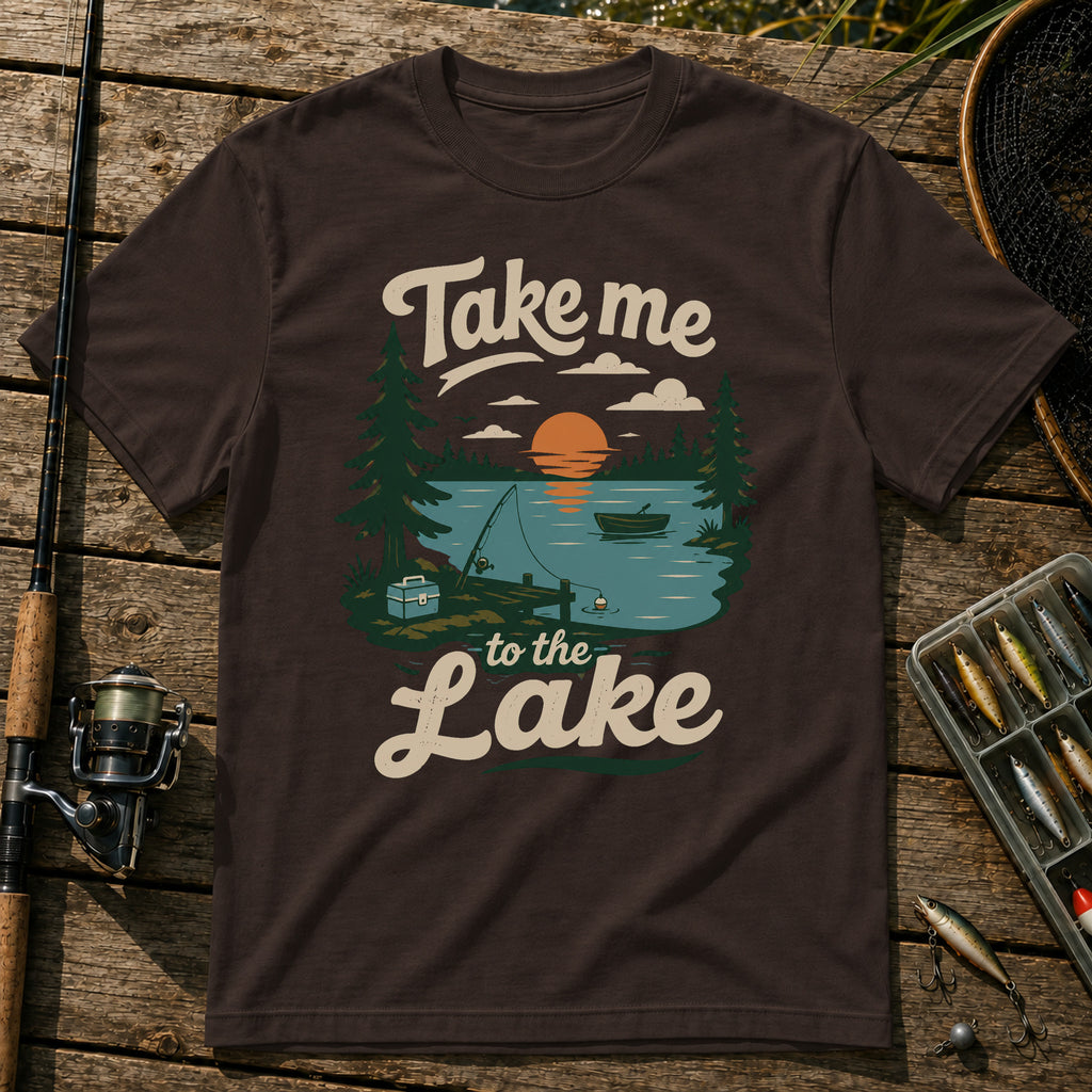Take Me To The Lake T-Shirt in Brown