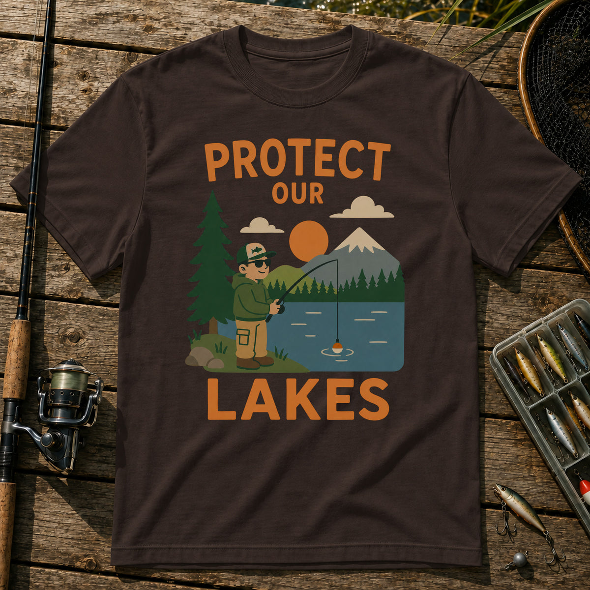 Protect Our Lakes T-Shirt in Brown