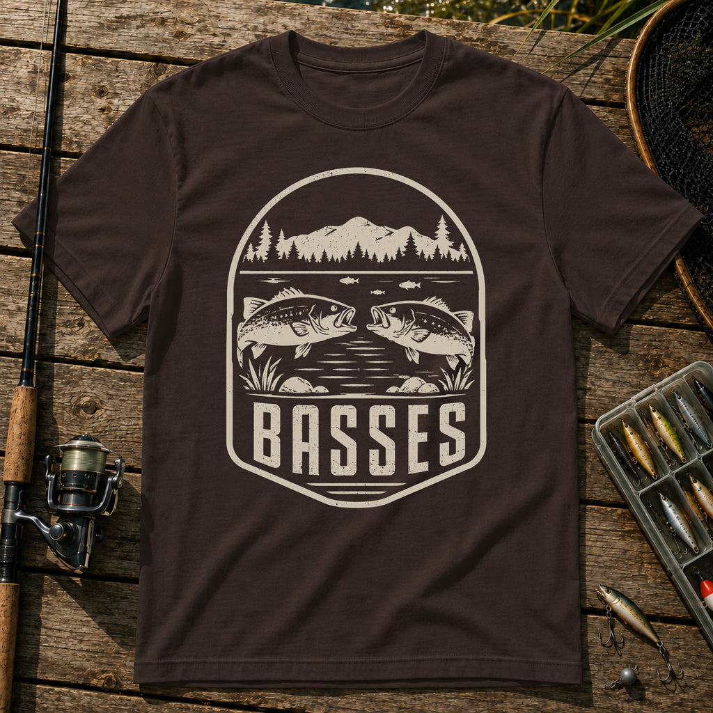 Basses T-Shirt in Brown