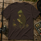 Bear Getting Fish T-Shirt in Brown