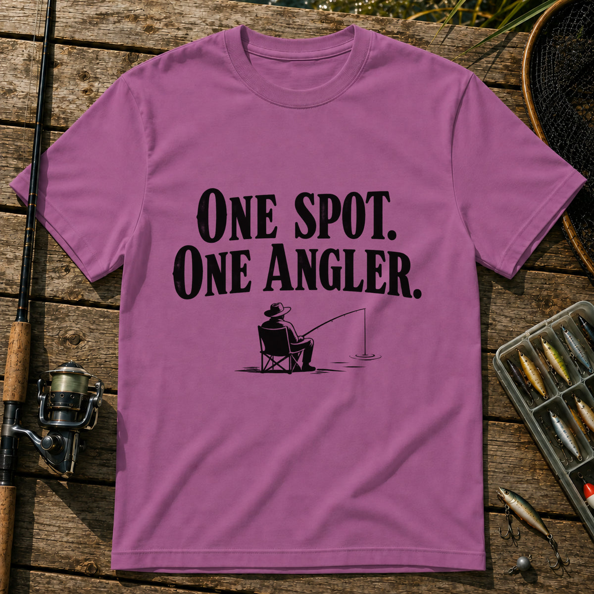One Angler T-Shirt in Berry