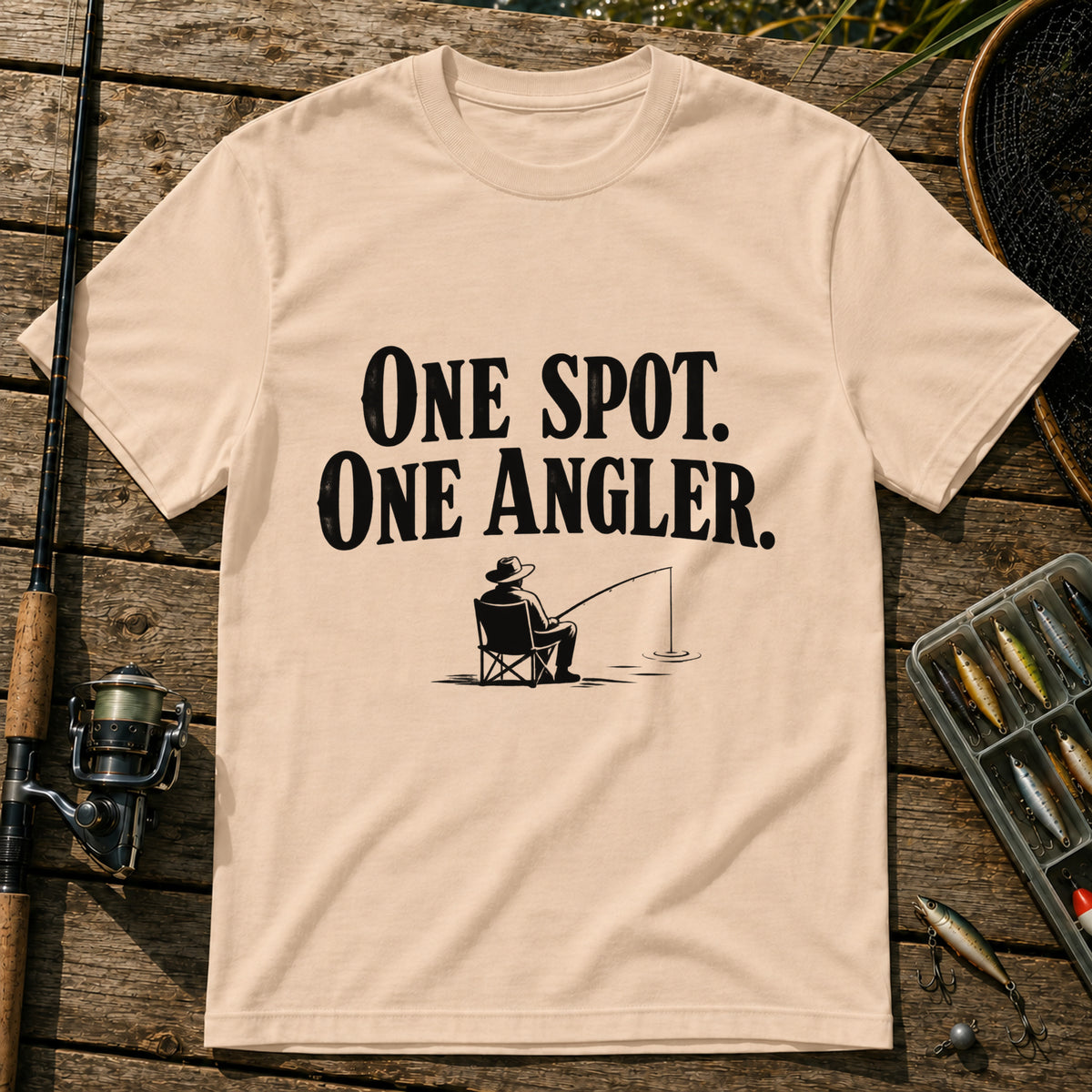 One Angler T-Shirt in Cream