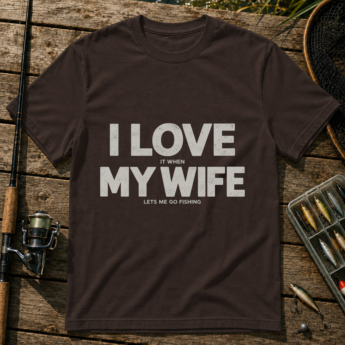 Love My Wife T-Shirt in Brown