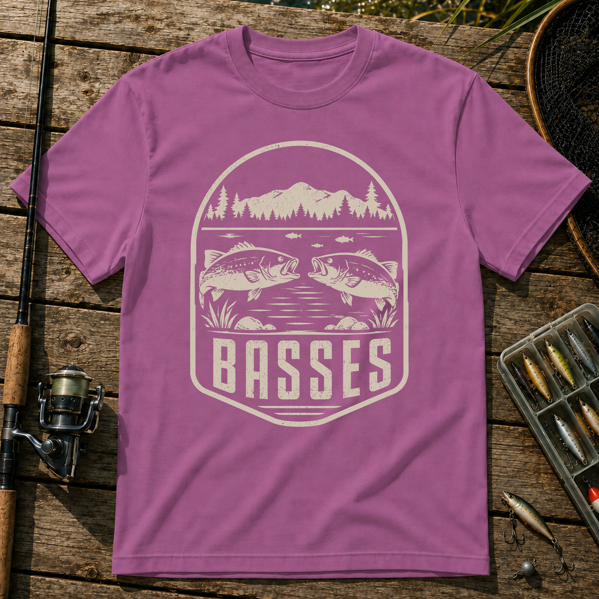 Basses T-Shirt in Berry