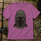 Straight Face Fish T-Shirt in Berry