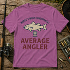 WORLD'S MOST CONSISTENTLY AVERAGE ANGLER T-Shirt in Berry