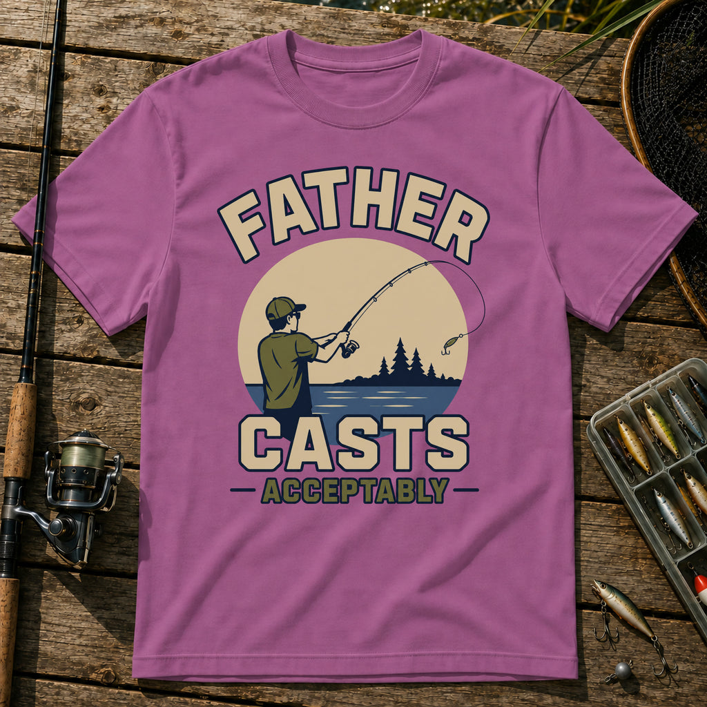 Faster Casts T-Shirt in Berry