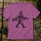 Man With Fish T-Shirt in Berry