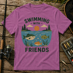 Swimming With Friends T-Shirt in Berry
