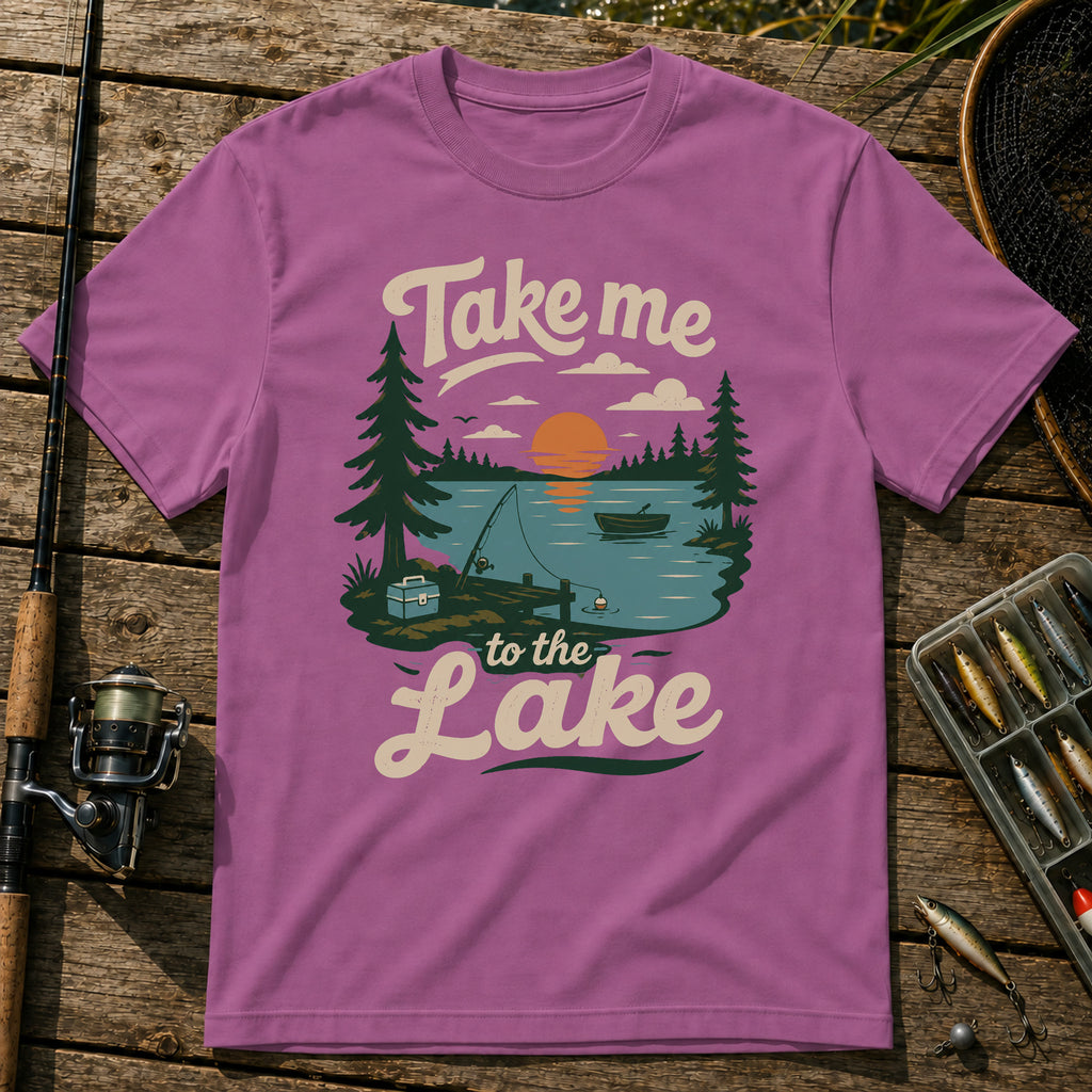 Take Me To The Lake T-Shirt in Berry