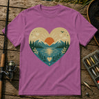 Lake Heart T-Shirt in Berry